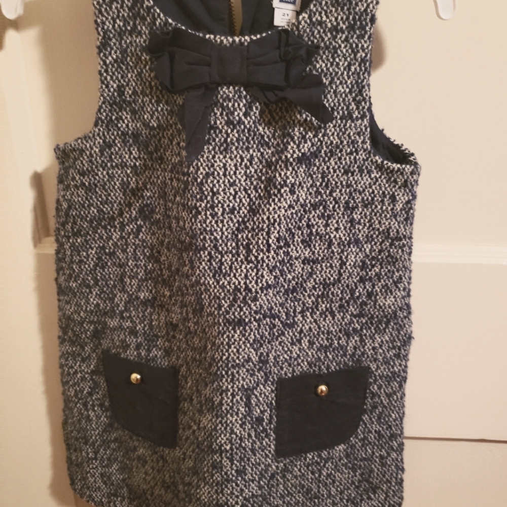Janie and Jack blue and white dress